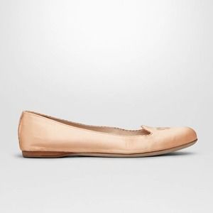 Bottega Veneta flamingo satin ayers ballerina flat Size 39.5